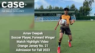 Arnav Deepak | Forward Winger, Fall 2022 | Match Highlight Video #2 | Boca Jrs Vs FSK | Crayonskills