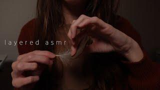 ASMR Layered Sounds for Deep Sleep (Face Brushing, Rain, Tapping, Brown Noise, 3 Hours)