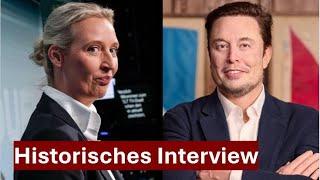 POLIT-BOMBE - Elon Musk macht LIVE INTERVIEW mit Alice Weidel im Januar