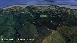 Levada do Caldeirão Verde Trail Map, Walking in Madeira