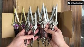 Metal 4 Color Kuronami no Yaiba Life Size Kuronami Kunai Knife Replica Unboxing #valorant