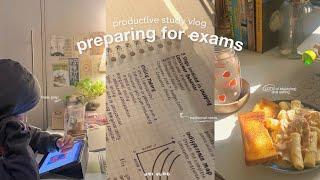 STUDY VLOG  preparing for finals, lots of exam studying, note-taking (and lots of eating)