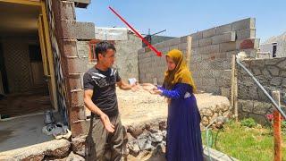Is Majid giving in to Mahtab's words by building a new room and looking for another wife?