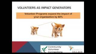 Maximizing the Strategic Impact of your Volunteer Program