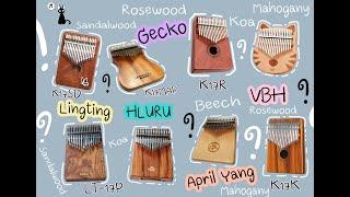 COMPARISON Kalimba  |   Gecko - Ling Ting - HLURU - April Yang -VBH | Hollow and Flat