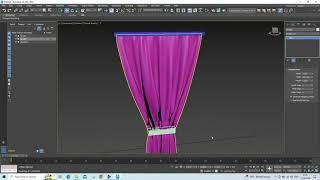 3D modeling a realistic curtain in 3DS Max 2023