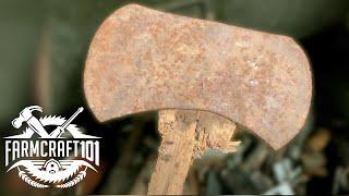 Rusty Axe Restoration.  FarmCraft101