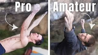 Adam Ondra's 8B+ FLASH is literally INSANE | Pro Climber vs Amateur Comparison