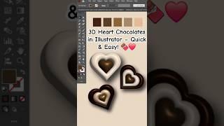 3D Heart Chocolates in Illustrator – Quick & Easy! ️