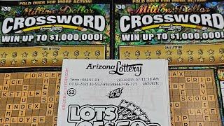 Winning On The Million Dollar Crossword! Arizona Lottery Scratchers