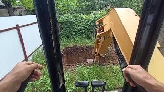 Мини экскаватор Cat 305sr. Копка септики. Digging a septic tank.