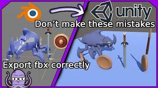 Export 3D models to Unity | Blender FBX settings