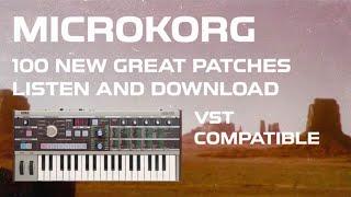 MicroKorg Patches - 100 Presets - Boards of Canada, Tycho, Tame Impala