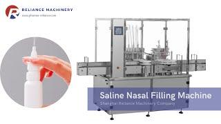 Saline nasal spray bottle filling capping machine, liquid bottling equipment RELIANCE