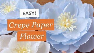 How to make LARGE CREPE PAPER FLOWERS (EASY!) | DIY wall decoration with crepe paper