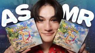 some pokemon card asmr to help you sleep {crinkle sounds, card shuffling, whispering}