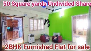 2BHK Furnished Flat for sale in Hyderabad || 50 Sq yrds UDS || With Pooja Room