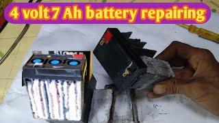 How to make a 4 volt 7 Ah battery recovery || 4 volt lead acid battery repair