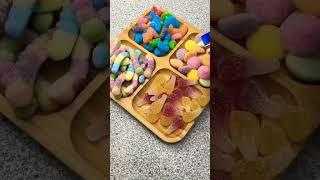 #ASMR filling platter with sour gummy snacks satisfying Cr: Ella Diamond