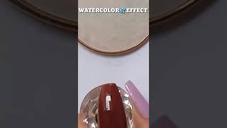 Easy WaterColor Effect Nail Art DIY #shorts