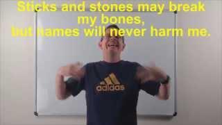 Learn English: Daily Easy English 0828: sticks and stones may break my bones...