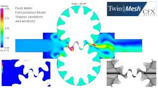 CFX Berlin-Video: CFD Analysis External Gear Pump with Cavitation and Aeration