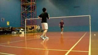 Ernest So Badminton single vs. Long (Quincy and Herman)