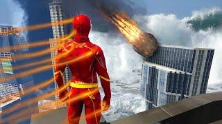 GTA 5 - PLAYING as THE FLASH in a DISASTER! (Tsunami, Meteors, Tornado)