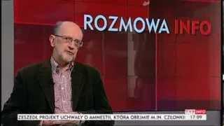 Adam Krzemiński m.in. o niemieckiej scenie politycznej (INFOrozmowa TVP Info, 17.12.2013)