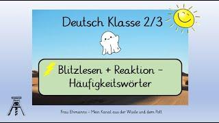 Deutsch Klasse 2/3: Blitzlesen, Häufigkeitswörter, Lesevideo, "Das Booh-Ruf-Video", Halloween