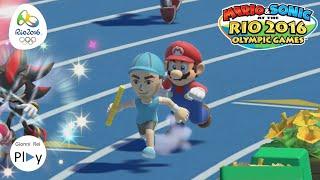 Mario 4x100 Olimpiadi RIO 2016 Nintendo Wii U HD 1080 Gameplay con Sonic Mario e Tails.