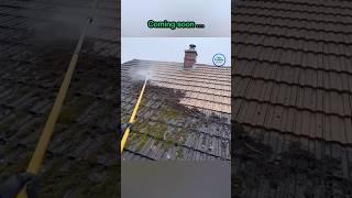 Another oddly satisfying roof cleaning coming soon… #roofcleaning #presssurewashing