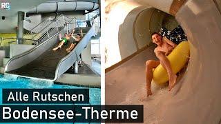 Alle Rutschen in der Bodensee-Therme Überlingen 4K 2022