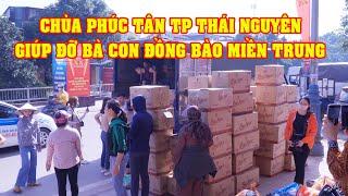 CỨU TRỢ MIỀN TRUNG LŨ LỤT ĐOÀN THIỆN NGUYỆN CHÙA PHÚC TÂN GIÚP ĐỠ TẶNG QUÀ BÀ CON MIỀN TRUNG