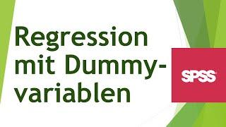 Regression mit kategorialen Variablen (Dummy-Variablen) in SPSS - Daten analysieren in SPSS (108)