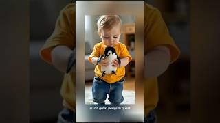 Little Penguin looking for mom #funny #cutestory #cute #penguin