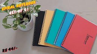 Solimo Spiral Binding Notebook Review & Demo | Best Spiral Binding Notebook | Spiral Notebooks Set