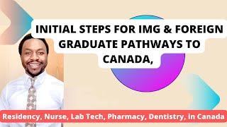 IMG & foreign graduate pathways to integrate, do residency, medical practice and registration Canada