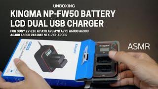 KingMa NP-FW50 Battery LCD Dual USB Charger for Sony ZV-E10 A7 A7II A7S A7R A7RII A6000 A6300 - ASMR