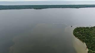 2020-09-08 Brevort Lake, Moran Michigan from 1000-ft Above Black Point Resort