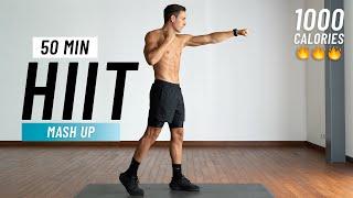 50 Min Killer HIIT Workout For Fat Loss | Burn 1000 Calories (Full Body, No Repeats)