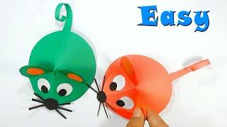 How to Make Easy Paper Mouse (Craft for Kids)