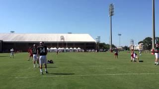 Watch Jacob Coker, Alec Morris, Blake Barnett, David Cornwell throw during practice. Alabama QB