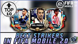 TOP 10 BEST STRIKERS IN FIFA MOBILE 20!