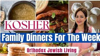 Family Dinners A Week Of Meals What We Eat In A Week Kosher Including Freezer Friendly Meals