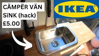 SUPER SIMPLE IKEA CAMPERVAN SINK HACK || DIY Budget Van Build