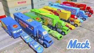 Mack the Truck, Chick Hicks, Fabulous Lightning McQueen, Cruz Ramirez, Race Trucks Crazy Fun