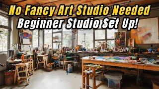 How To Set Up Your ART PAINTING STUDIO For NEW ARTISTS!