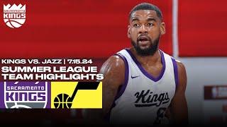 Kings vs Jazz Summer League Highlights | 7.15.2024