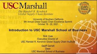 Introduction to USC Marshall School of Business, Dean, Geoff Garrett